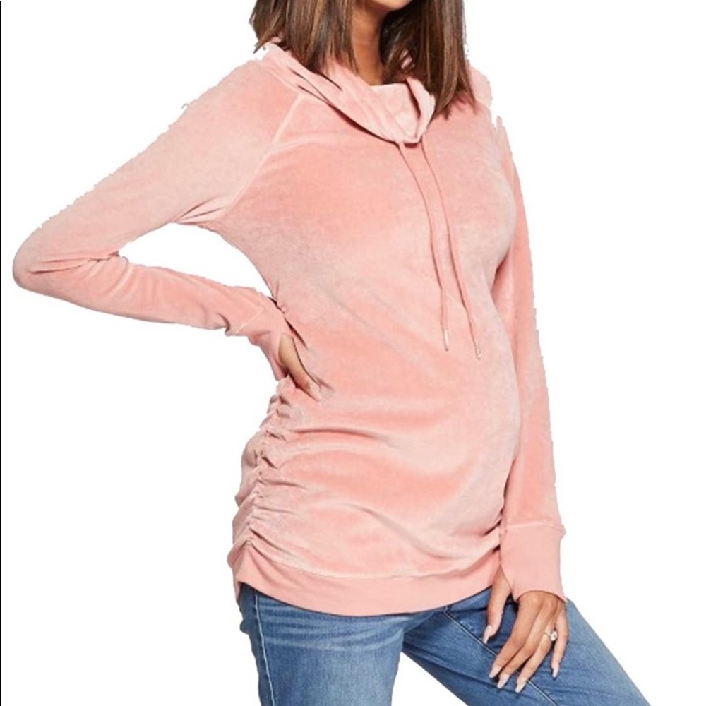 Isabel maternity Velour Sweatshirt Rose XS